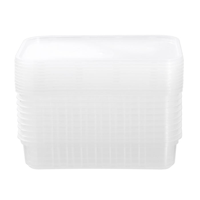 Lemon & Lime PREMIUM REUSABLE CONTAINERS 10PK 500ML CLEAR BODY & CLEAR LID