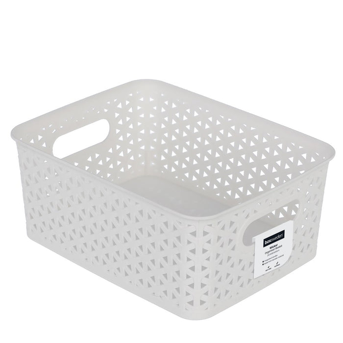 Boxsweden Wicker Design Organiser Basket 24.5X18.5X10Cm