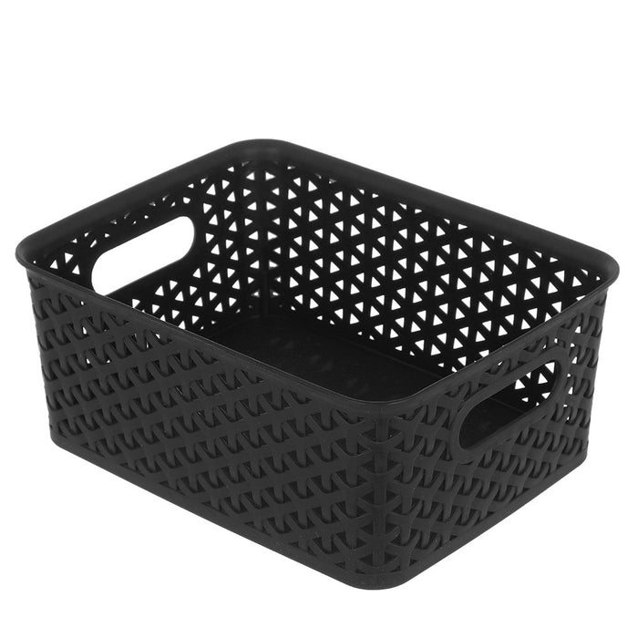 Boxsweden Wicker Design Organiser Basket 24.5X18.5X10Cm