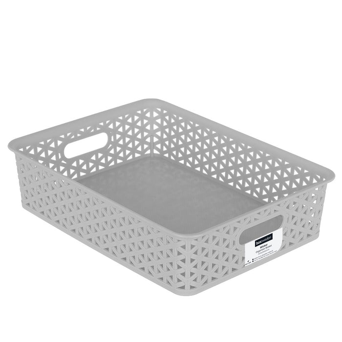 Boxsweden Wicker Design Organiser 6.5L Basket 35.5X26X8.5Cm