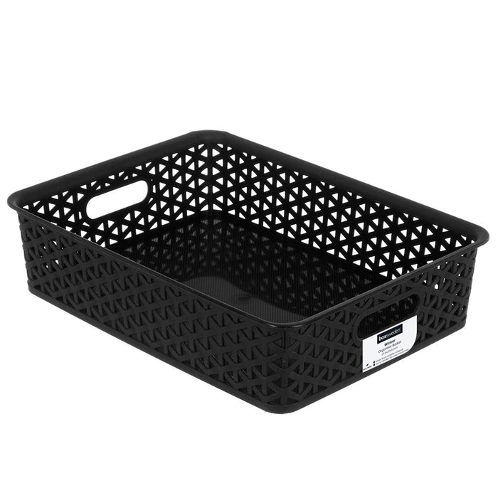 Boxsweden Wicker Design Organiser 6.5L Basket 35.5X26X8.5Cm