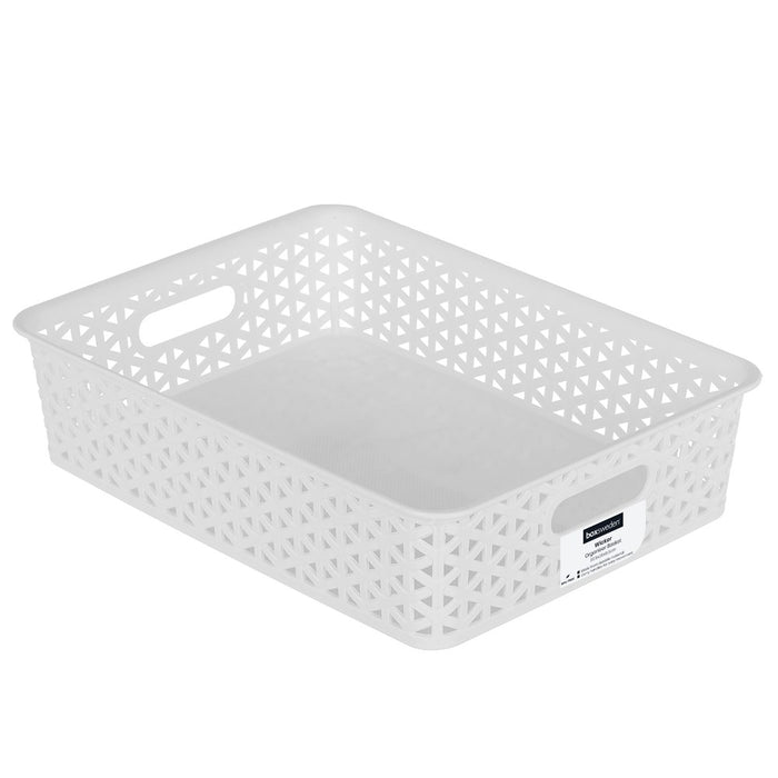 Boxsweden Wicker Design Organiser 6.5L Basket 35.5X26X8.5Cm