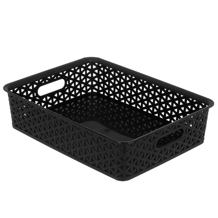 Boxsweden Wicker Design Organiser 6.5L Basket 35.5X26X8.5Cm