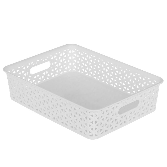 Boxsweden Wicker Design Organiser 6.5L Basket 35.5X26X8.5Cm