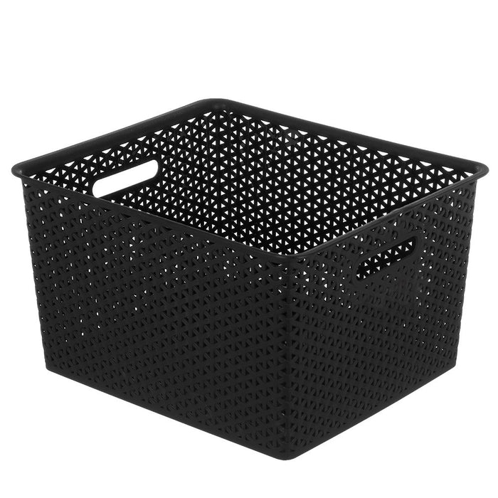 Boxsweden Wicker Design Organiser 35L Basket 41.5X35X23.5Cm