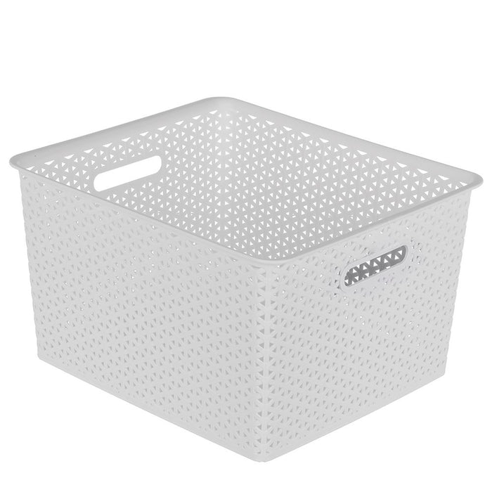 Boxsweden Wicker Design Organiser 35L Basket 41.5X35X23.5Cm