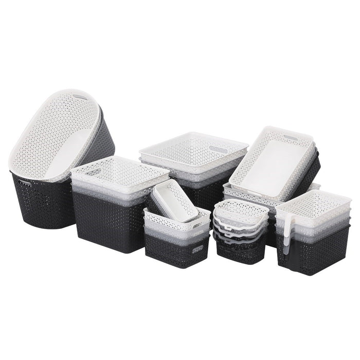 Boxsweden Wicker Design Organiser 35L Basket 41.5X35X23.5Cm
