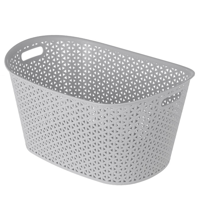 Boxsweden Wicker Oval Laundry Basket 25L 50X33.5X25.5Cm