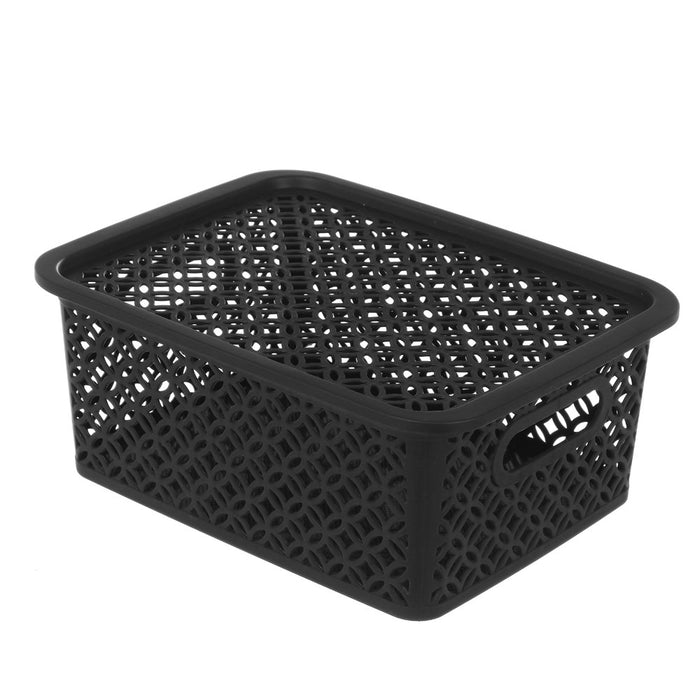 Boxsweden Medallion Basket With Lid 5L 26X19.5X10.5Cm