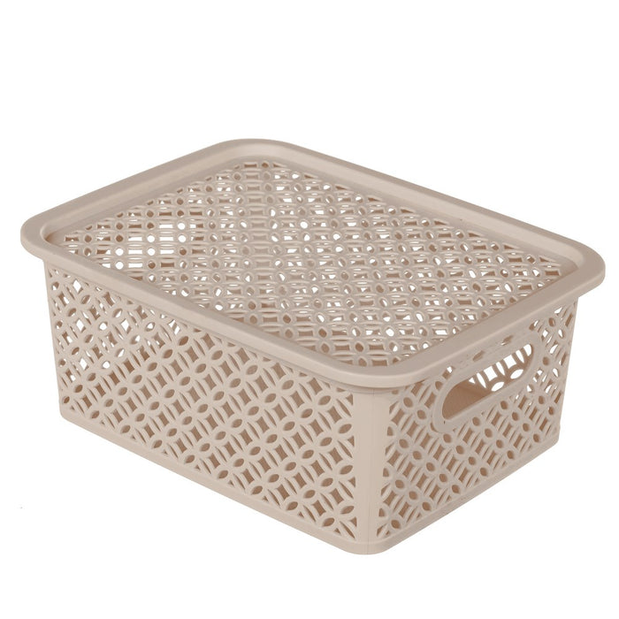 Boxsweden Medallion Basket With Lid 5L 26X19.5X10.5Cm