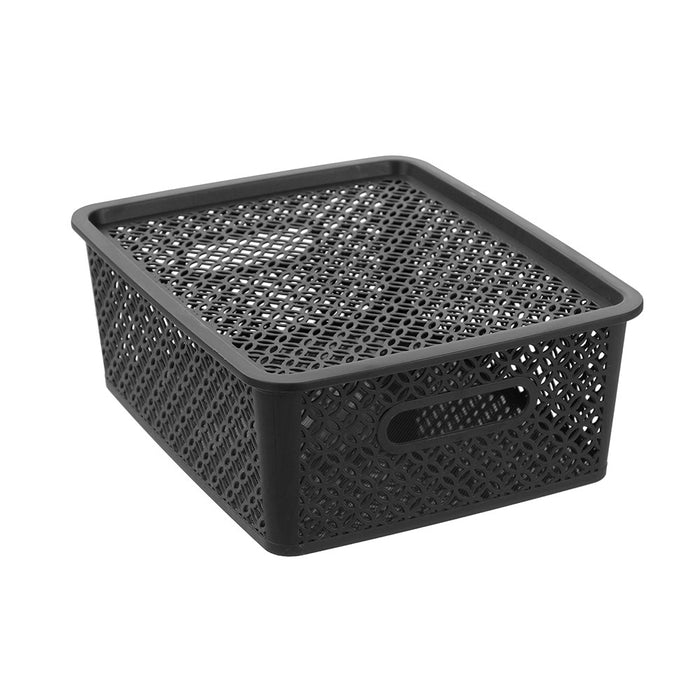 Boxsweden Medallion Basket With Lid 14.5L 36.5X30X13.5Cm