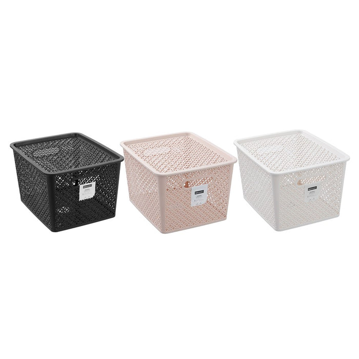Boxsweden Medallion Basket With Lid 19L 36.5X30X22Cm