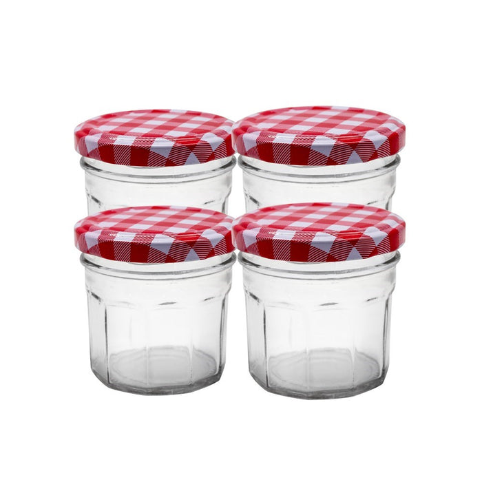 Lemon & Lime TOSCANA GLASS CONSERVE JARS 4PK 100ML CLASSIC LID 6.5X6.5X6.5CM