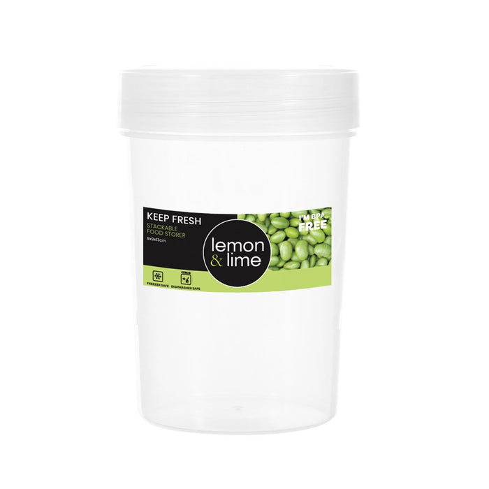 Lemon & Lime KEEP FRESH STACKABLE FOOD STORER 1L 11X11X16CM