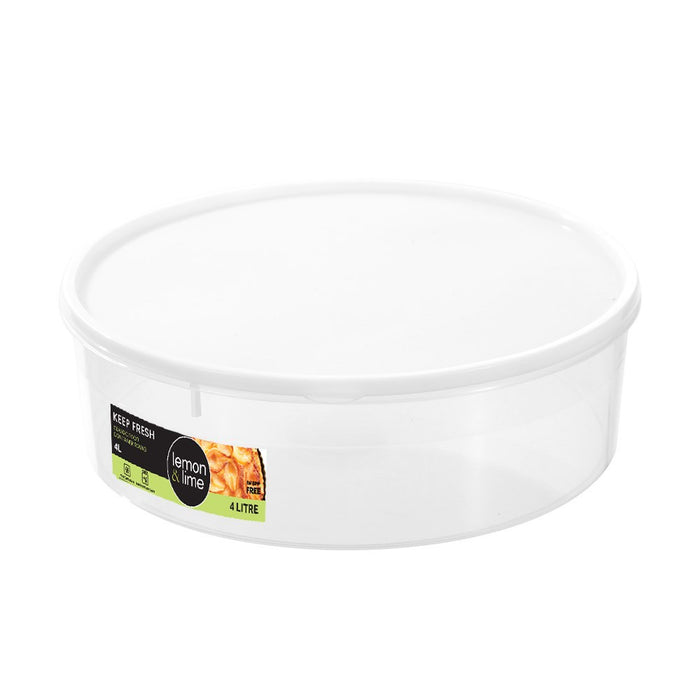 Lemon & Lime KEEP FRESH STACKABLE FOOD STORER 4L ROUND 28X27X8.5CM