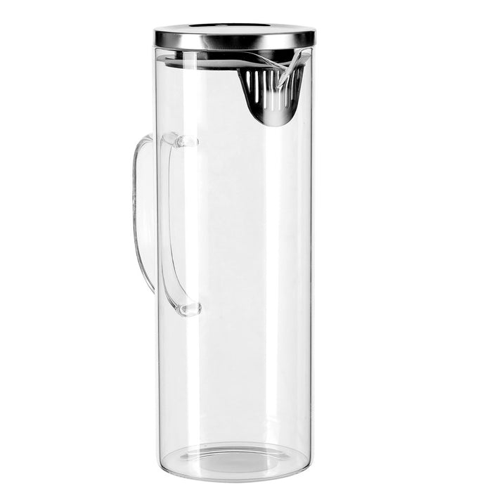 Lemon & Lime GLASS WATER JUG 1.8L WITH STAINLESS STEEL LID