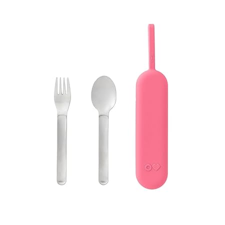 OMIEBOX UP STAINLESS STEEL UTENSIL SET 3 PCE BLUSH