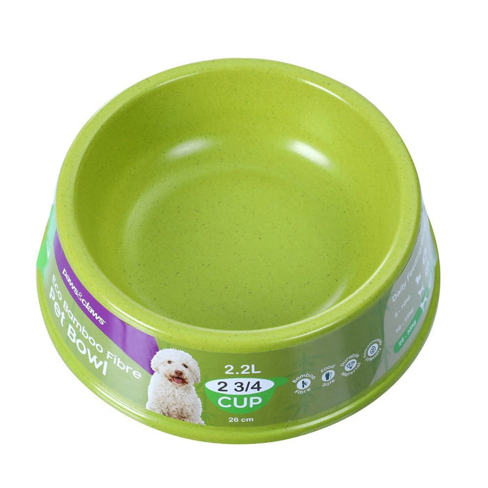 Paws & Claws BAMBOO FIBRE PET BOWL 2.2L 26CM