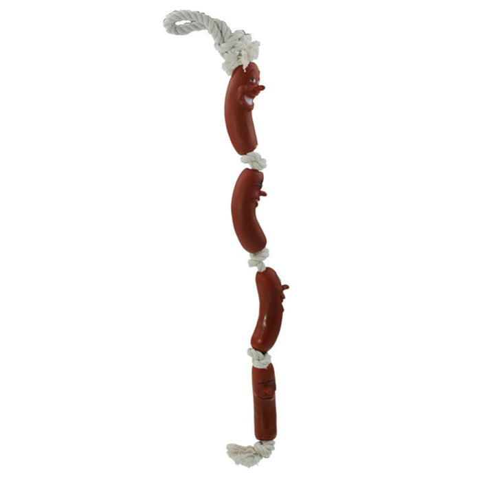 Paws & Claws SAUSAGE CHAIN OF 4 SNAGS PET TOY 60CM