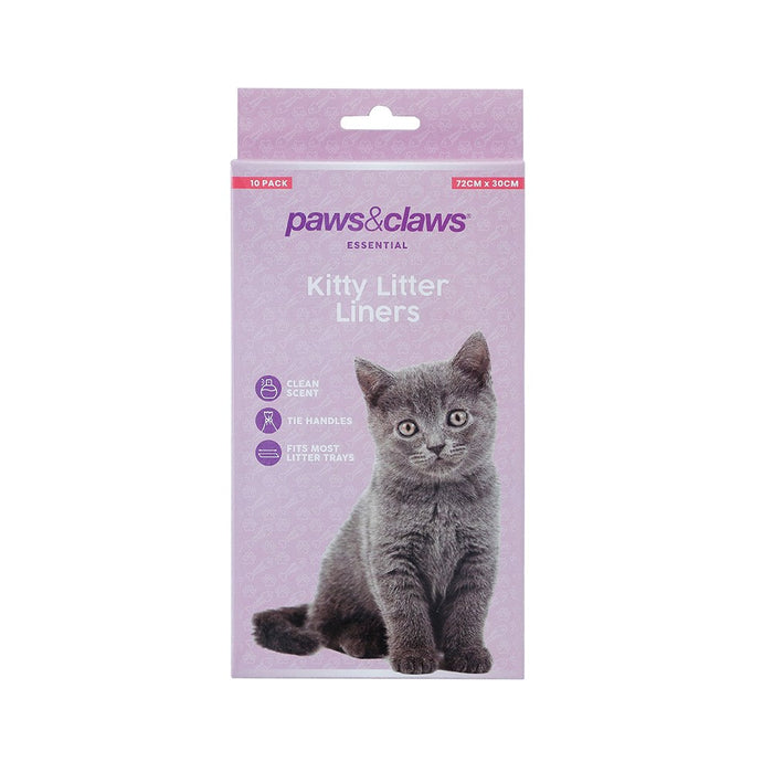 Paws & Claws KITTY LITTER LINERS 10PK 72X30CM