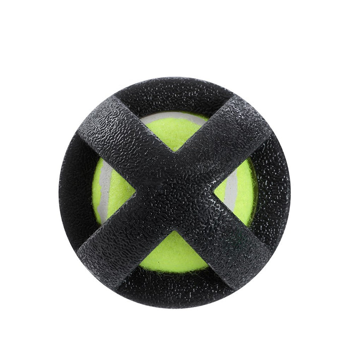Paws & Claws TPR & FELT BALL PET TOY 9CM