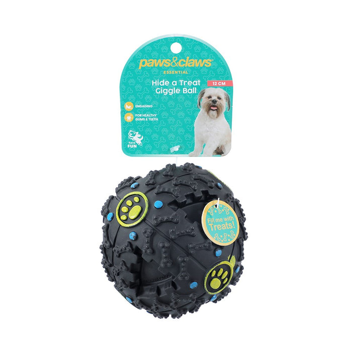 Paws & Claws HIDE A TREAT GIGGLE BALL PET TOY 11CM