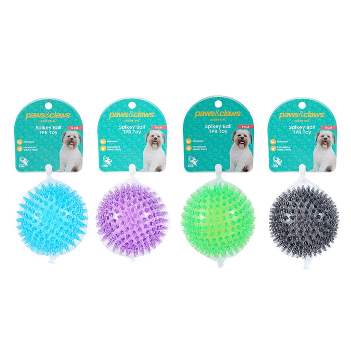 Paws & Claws SPIKEY BALL TPR PET TOY 9CM