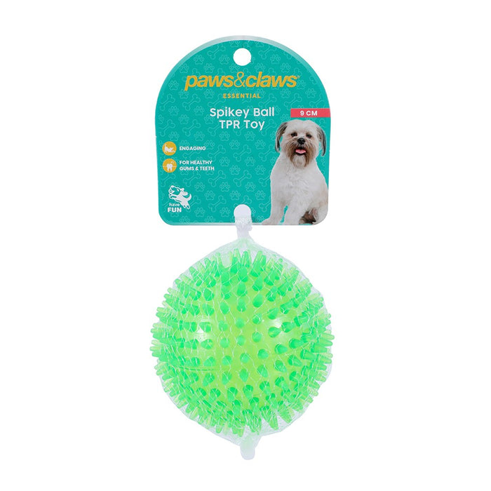 Paws & Claws SPIKEY BALL TPR PET TOY 9CM