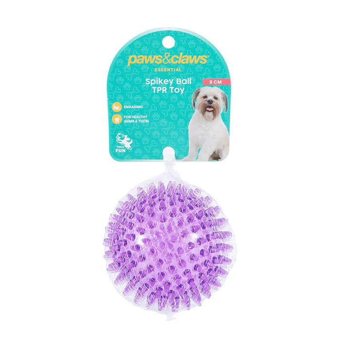 Paws & Claws SPIKEY BALL TPR PET TOY 9CM