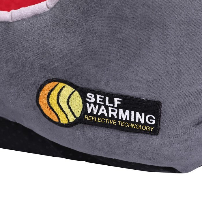 Paws & Claws SELF WARMING WALLED BED RED 70X50X17CM MEDIUM