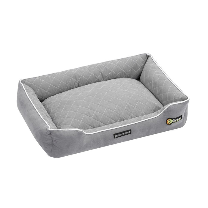 Paws & Claws SELF WARMING WALLED BED GREY 70X50X17CM MEDIUM