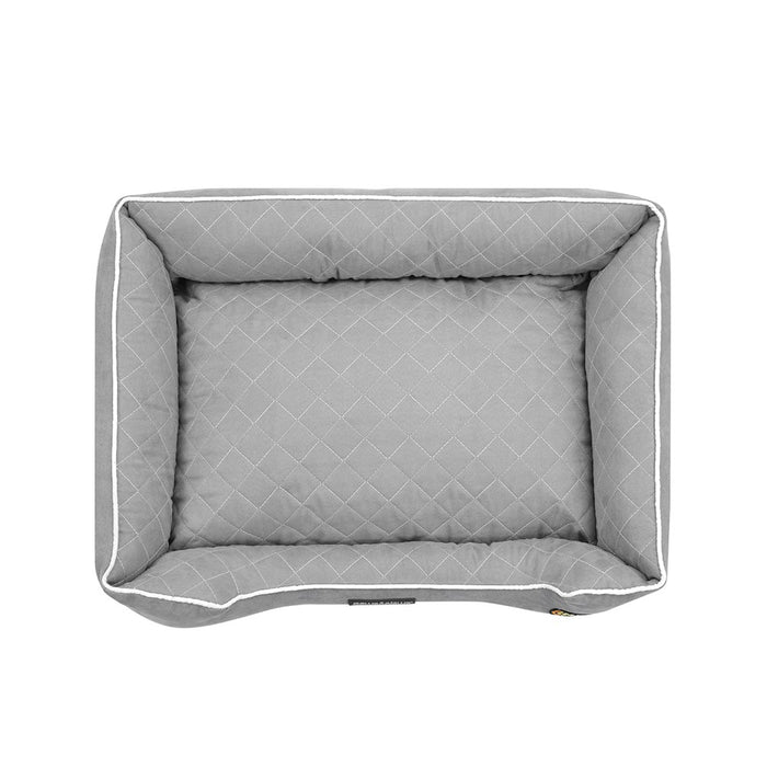 Paws & Claws SELF WARMING WALLED BED GREY 70X50X17CM MEDIUM