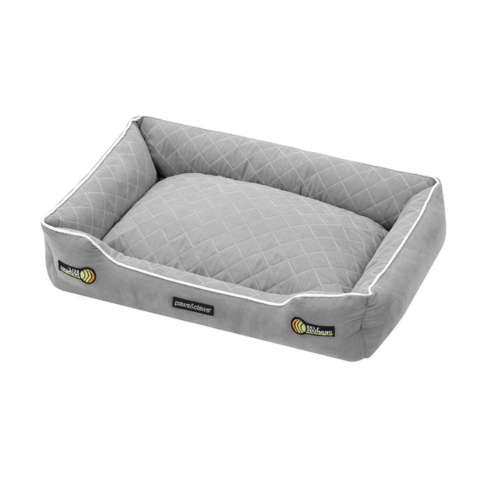 Paws & Claws SELF WARMING WALLED BED GREY 70X50X17CM MEDIUM