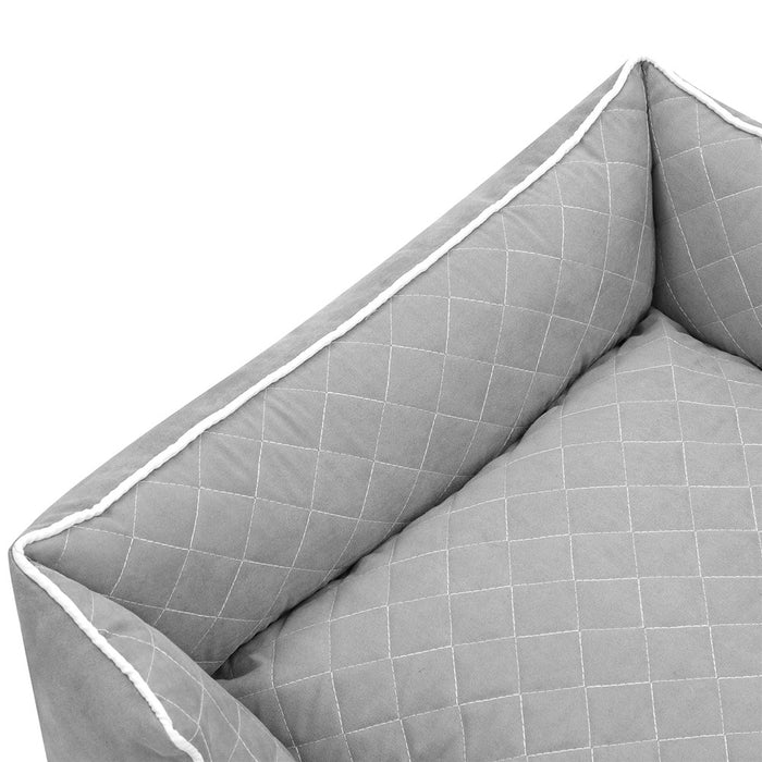 Paws & Claws SELF WARMING WALLED BED GREY 90X60X22CM LARGE
