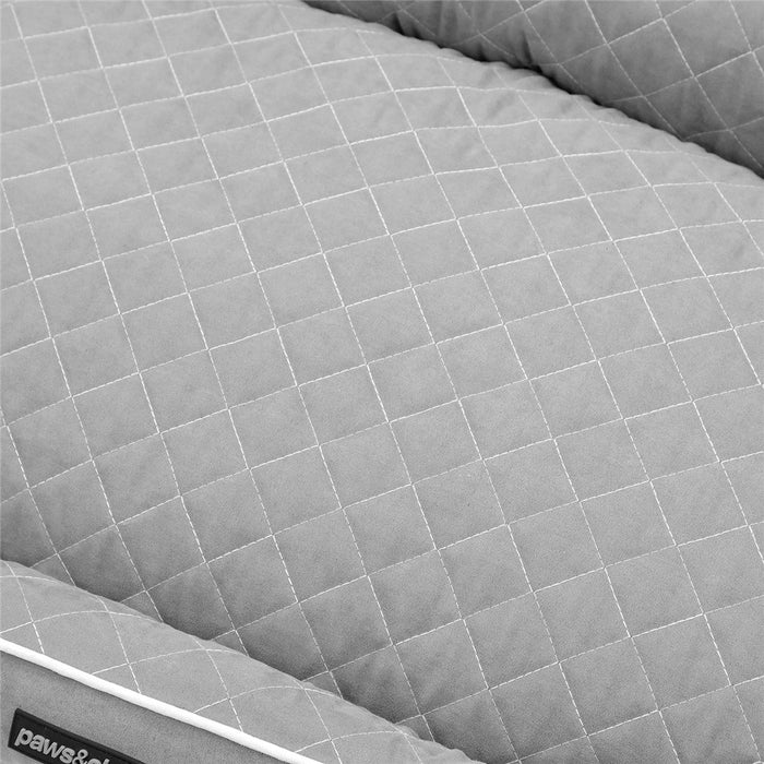 Paws & Claws SELF WARMING WALLED BED GREY 90X60X22CM LARGE