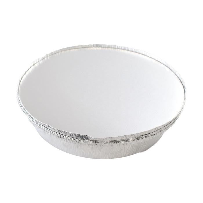 Lemon & Lime FOIL CONTAINER W/LID ROUND 4PK 23CM SHELF READY PDQ