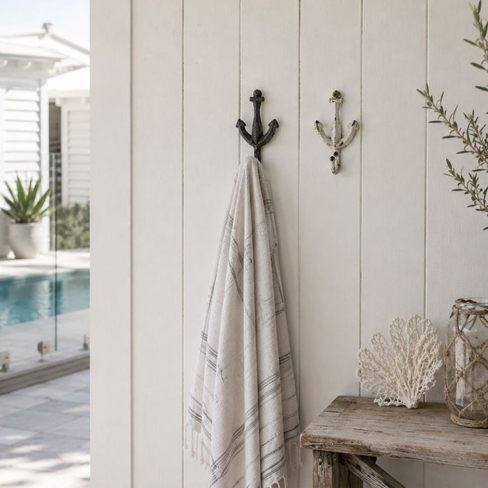 3 set Anchor Wall Hook White