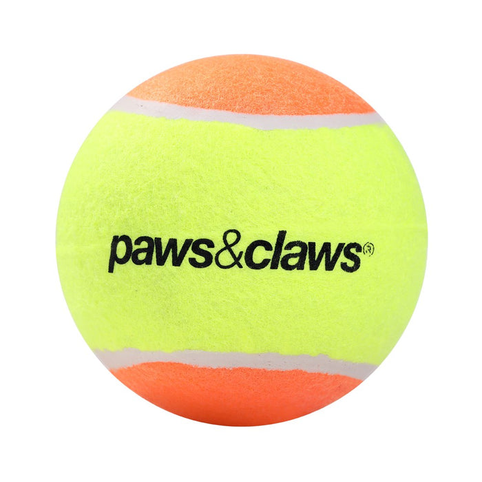 Paws & Claws JUMBO TENNIS BALL 10CM COLOURS 2-TONE
