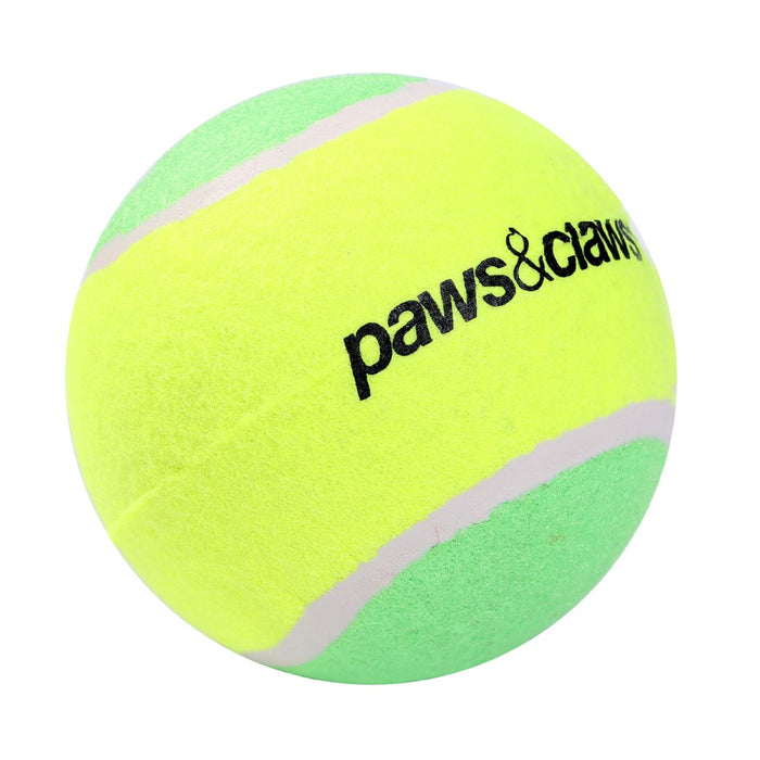 Paws & Claws JUMBO TENNIS BALL 10CM COLOURS 2-TONE