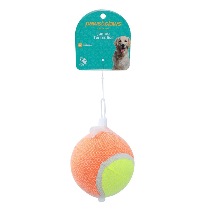 Paws & Claws JUMBO TENNIS BALL 10CM COLOURS 2-TONE