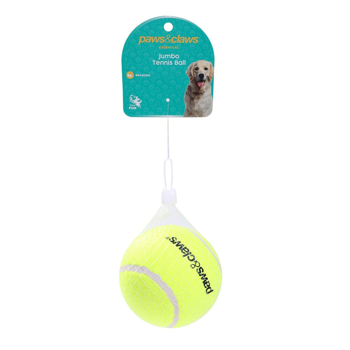 Paws & Claws JUMBO TENNIS BALL 10CM COLOURS 2-TONE