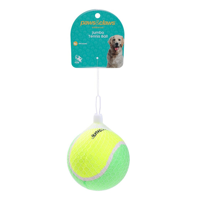 Paws & Claws JUMBO TENNIS BALL 10CM COLOURS 2-TONE