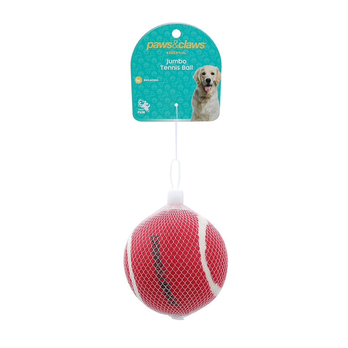 Paws & Claws JUMBO TENNIS BALL 10CM COLOURS SOLID