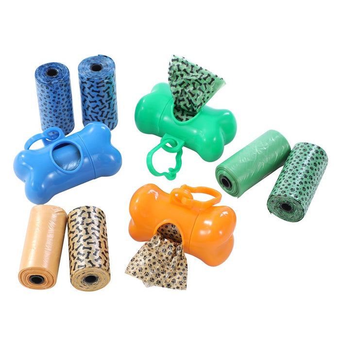 Paws & Claws CLEAN UP BAGS + DISPENSER 3 ROLLS / 60 BAGS 31.5X22CM PRINTED