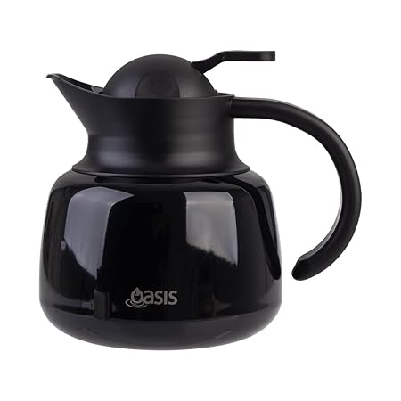 S/S D/WALL INS. TEA POT W/ STRAINER 750ML BLACK