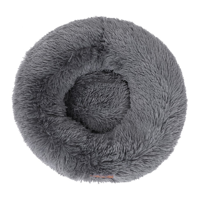 Paws & Claws CALMING PLUSH BED GREY SMALL 50X50X19CM