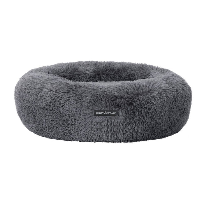 Paws & Claws CALMING PLUSH BED GREY LARGE 70X70X21CM