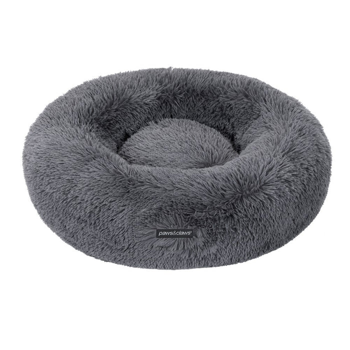 Paws & Claws CALMING PLUSH BED GREY LARGE 70X70X21CM