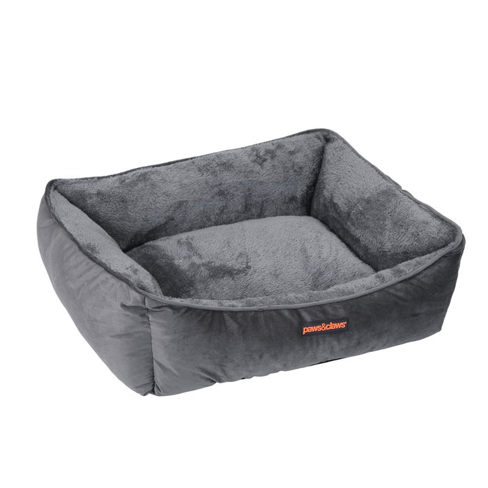 Paws & Claws LUX WALLED BED GREY SMALL 60X50X21CM