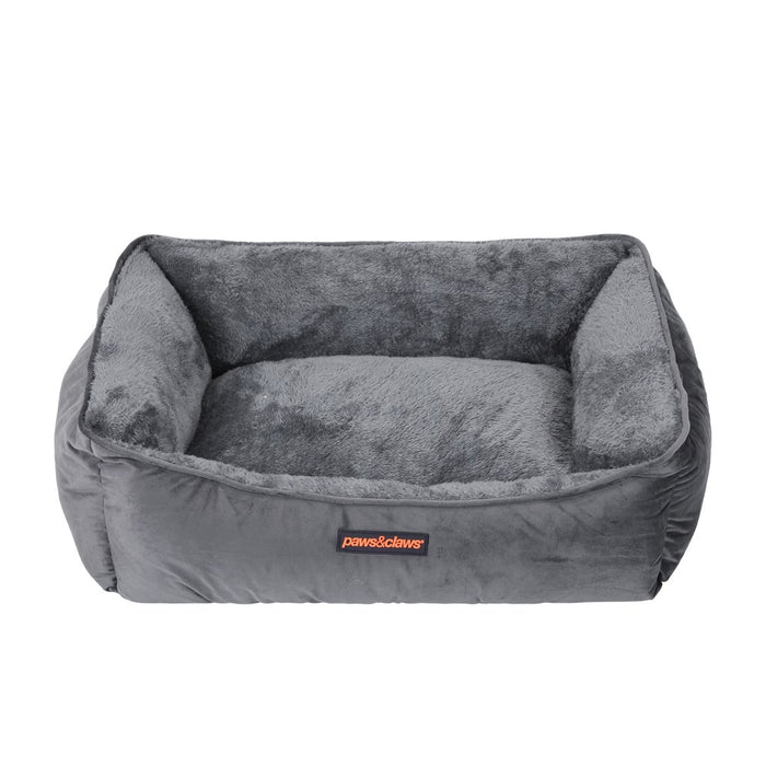 Paws & Claws LUX WALLED BED GREY SMALL 60X50X21CM